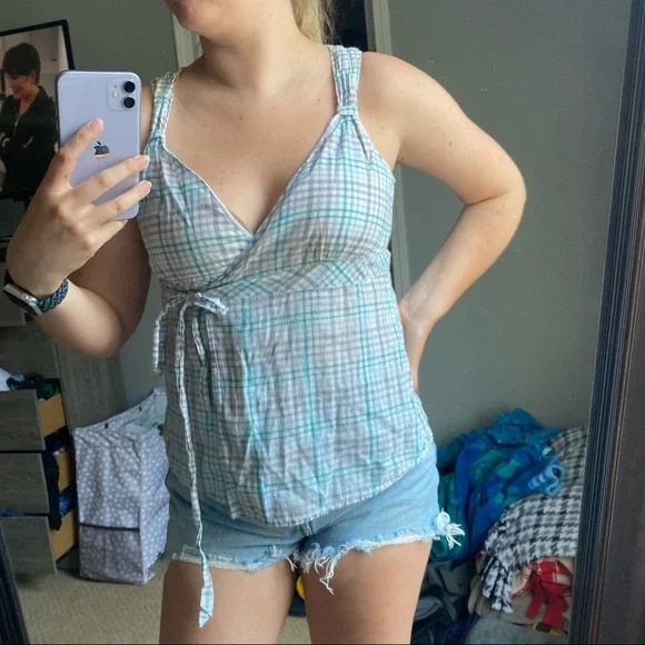 Plaid wrap tank - Picture 2 of 5